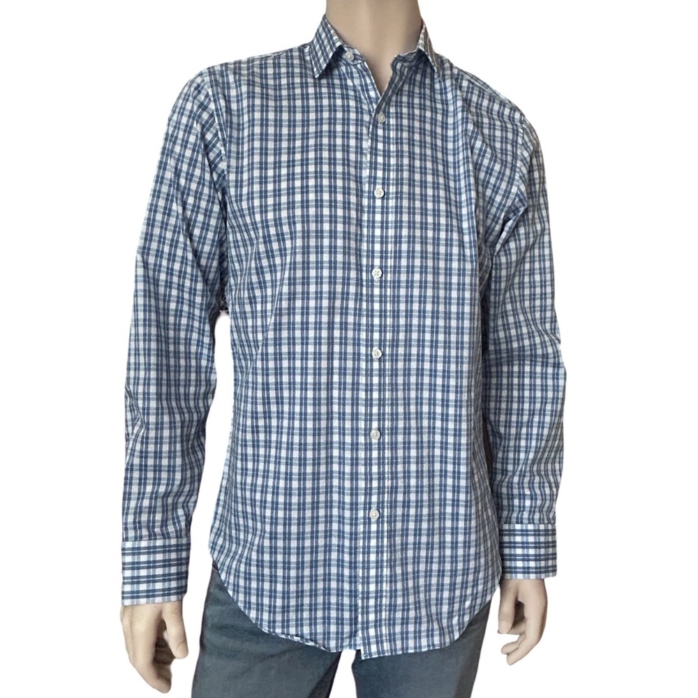 J Crew Performance Slim Fit Shirt Dress Re-imagined Long Sleeve Windowpane Plaid